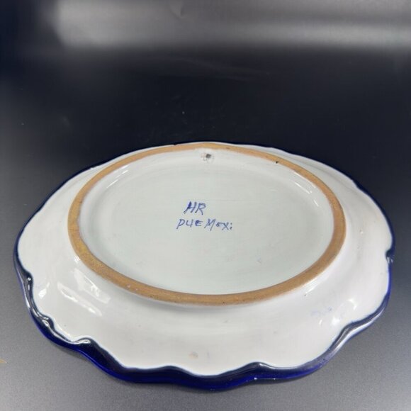 Hand Made Talavera Pottery Mexican Ceramic Hand Painted Tray Oval Dish HR Puebla - Picture 10 of 13